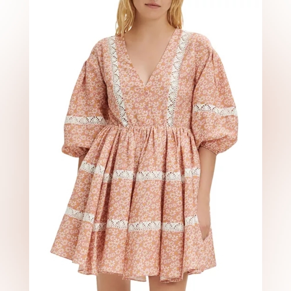 NWT Maje Rayanik Floral Mini Dress, Size 40EU/ L